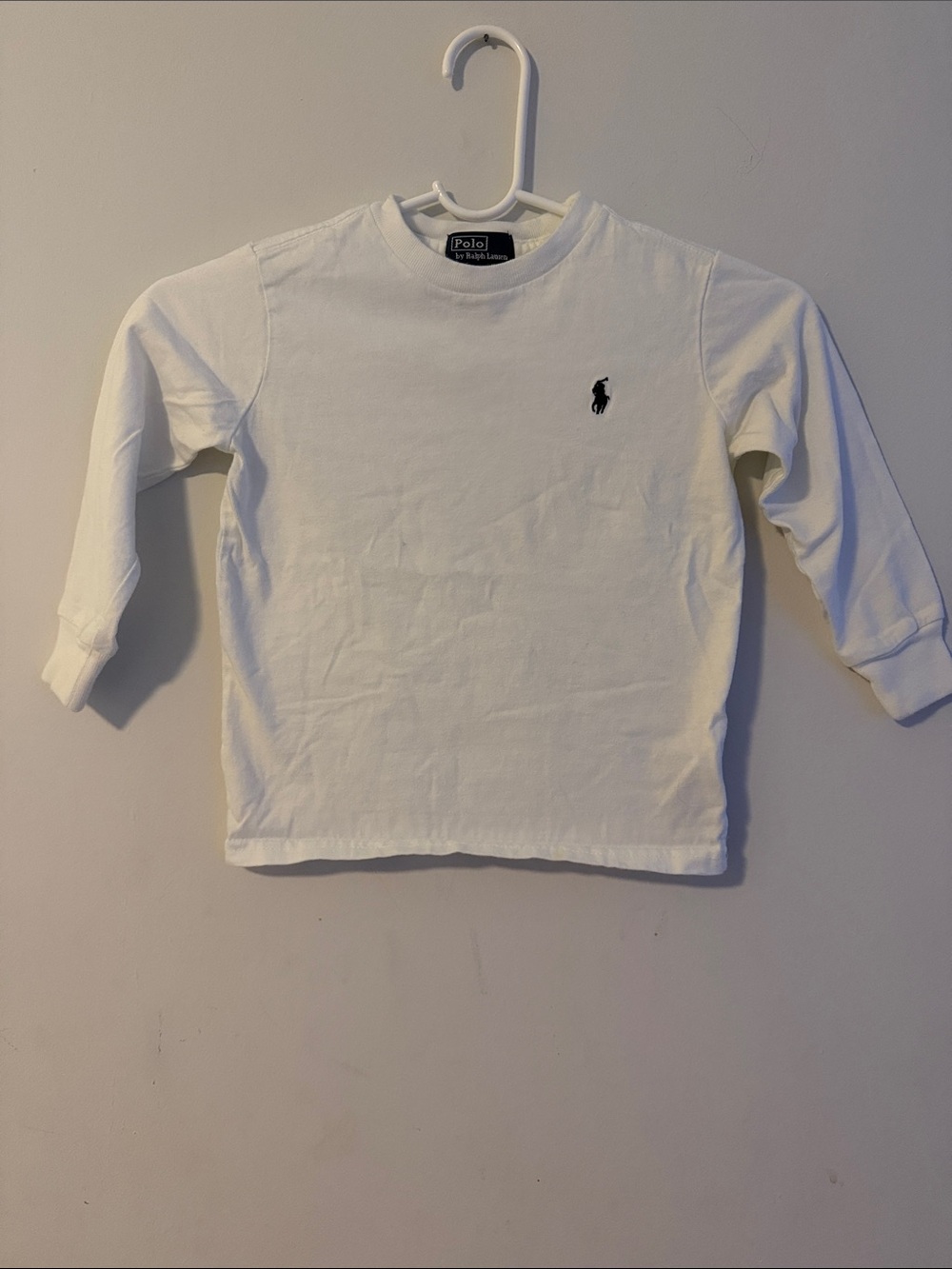 Polo by Ralph Lauren White Long-Sleeve Tee with Navy Pony